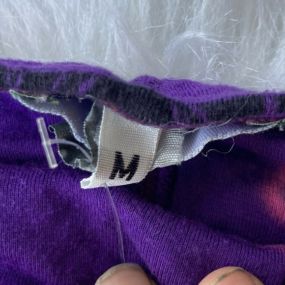 Tela Designs Bralette Sz M (Fits up to XL) Tie Dye Purple Hand Dyed Festival - Picture 6 of 8